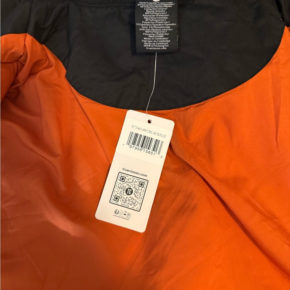 True Classic Men's Black Bomber Jacket - Picture 11 of 15